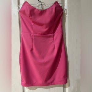 Superdown, Hot pink, strapless dress, size small 2-4. Worn once.